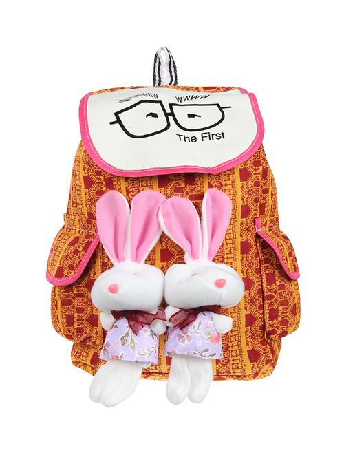 orange cotton polyester blend regular backpack - 16237213 - Very Small Image - 1