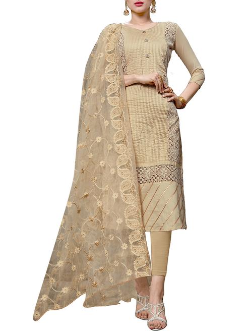 pintucks churidaar unstitched suit - 16237485 - Very Small Image - 1