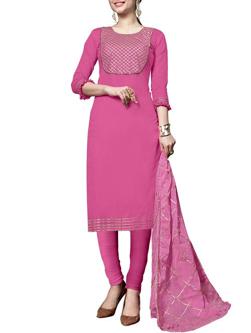 gota work churidaar unstitched suit - 16237489 - Very Small Image - 1