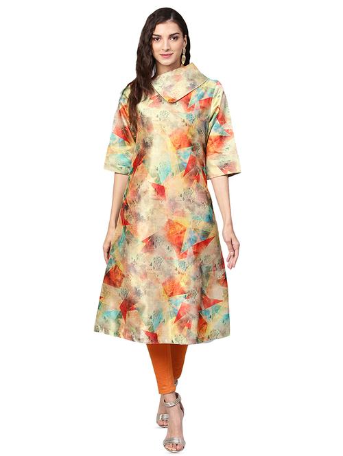 geometrical a-line kurta - 16237820 - Very Small Image - 1