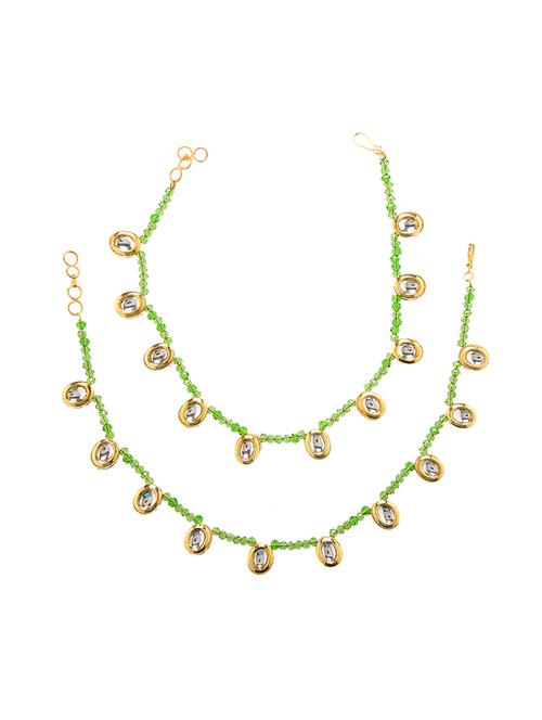 green metal anklet and payal - 16237828 - Very Small Image - 1