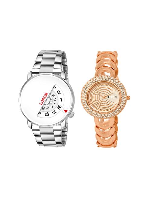 set of 2 analog couple watches - 16237927 - Very Small Image - 1