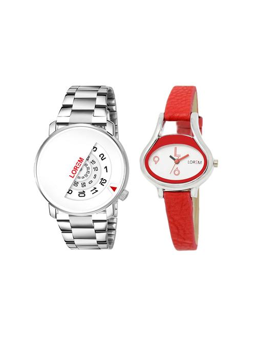 set of 2 analog couple watches - 16237930 - Very Small Image - 1