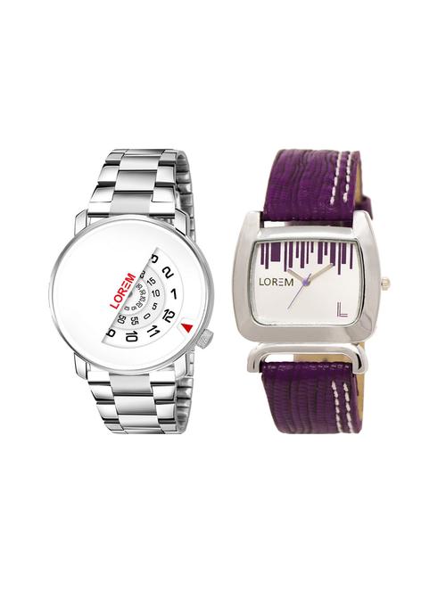 set of 2 analog couple watches - 16237931 - Very Small Image - 1