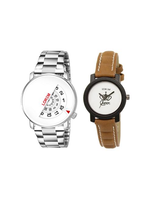 set of 2 analog couple watches - 16237933 - Very Small Image - 1
