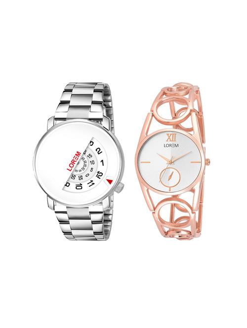 set of 2 analog couple watches - 16237936 - Very Small Image - 1