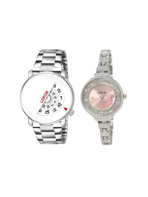 set of 2 analog couple watches - 16237944 - Very Small Image - 1