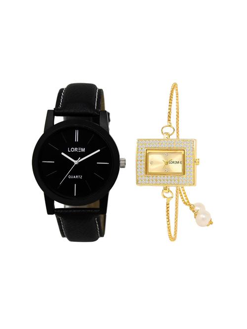 set of 2 analog couple watches - 16237973 - Very Small Image - 1