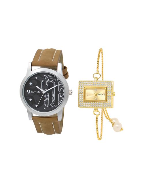 set of 2 analog couple watches - 16237982 - Very Small Image - 1