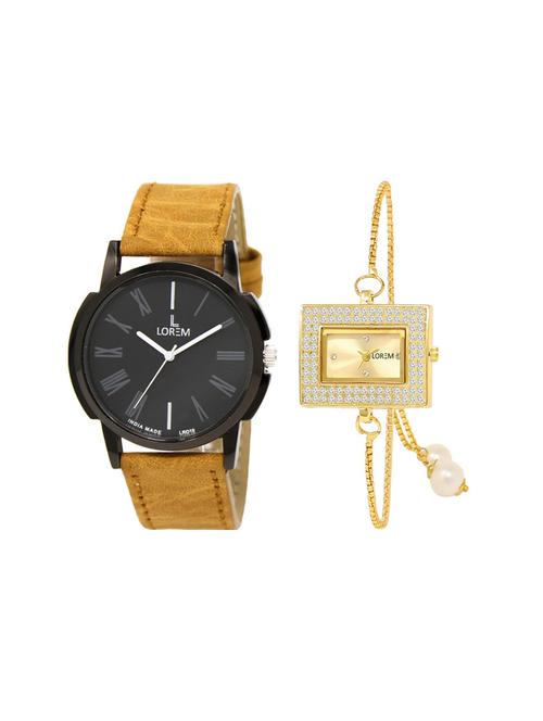 set of 2 analog couple watches - 16237987 - Very Small Image - 1