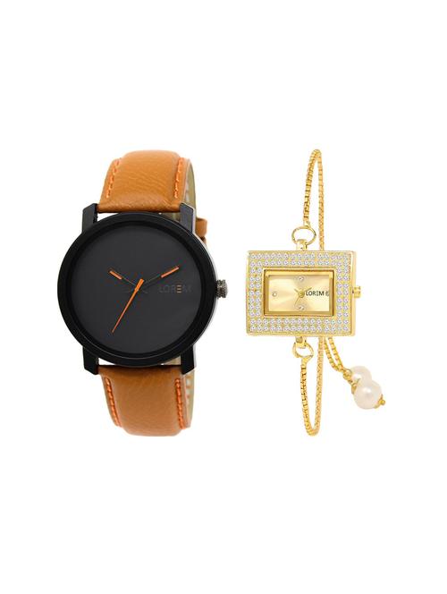 set of 2 analog couple watches - 16237988 - Very Small Image - 1