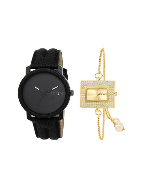 set of 2 analog couple watches - 16237989 - Very Small Image - 1