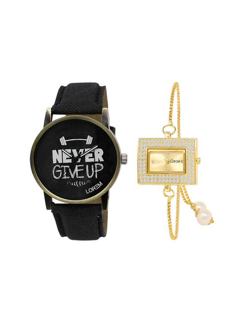 set of 2 analog couple watches - 16237995 - Very Small Image - 1