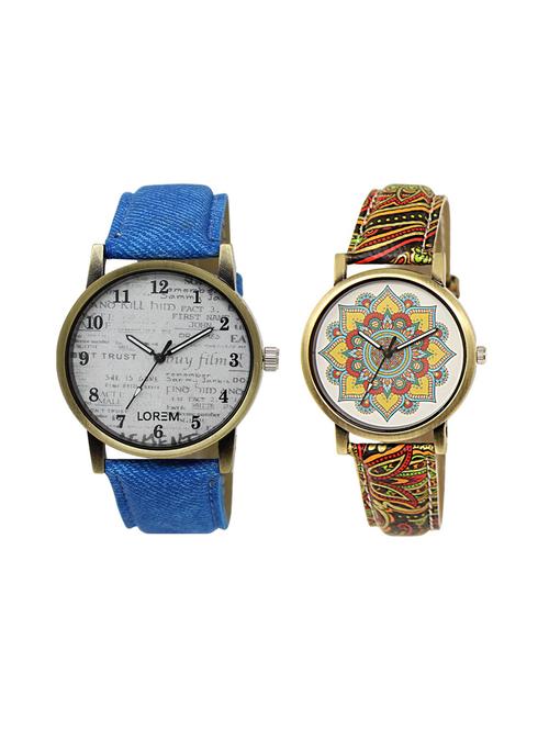 set of 2 analog couple watches - 16238048 - Very Small Image - 1
