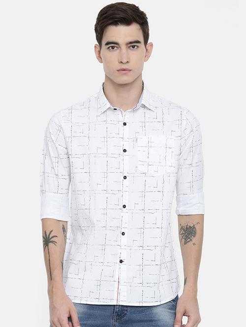 white printed casual shirt - 16238430 - Very Small Image - 1