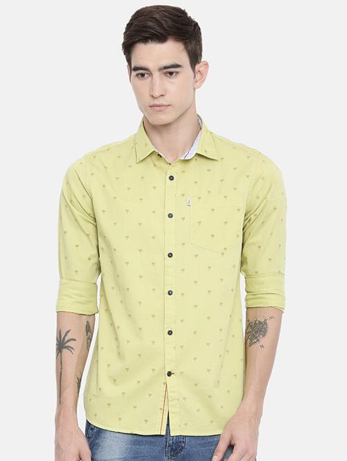 yellow printed casual shirt - 16238434 - Very Small Image - 1