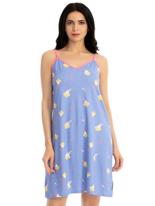 contrast piped quirky nighty - 16239582 - Very Small Image - 1