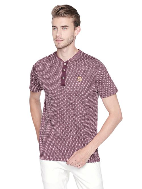 maroon all over print t-shirt - 16239614 - Very Small Image - 1