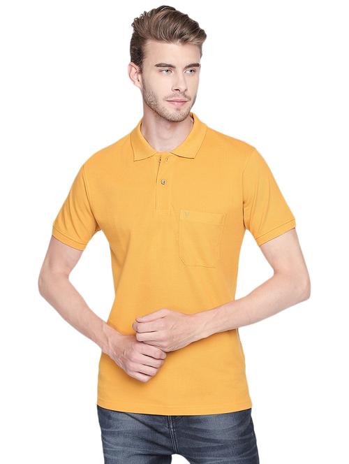 yellow solid polo t-shirt - 16239623 - Very Small Image - 1