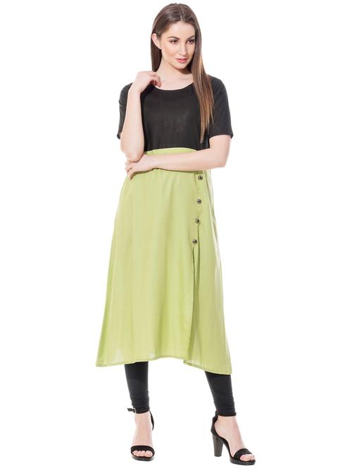 color block a-line kurta - 16239843 - Very Small Image - 1