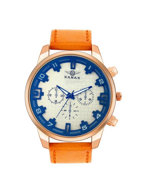 xanax premium rose gold dial analog watch for men - xnlbrrg113 - 16240728 - Very Small Image - 1
