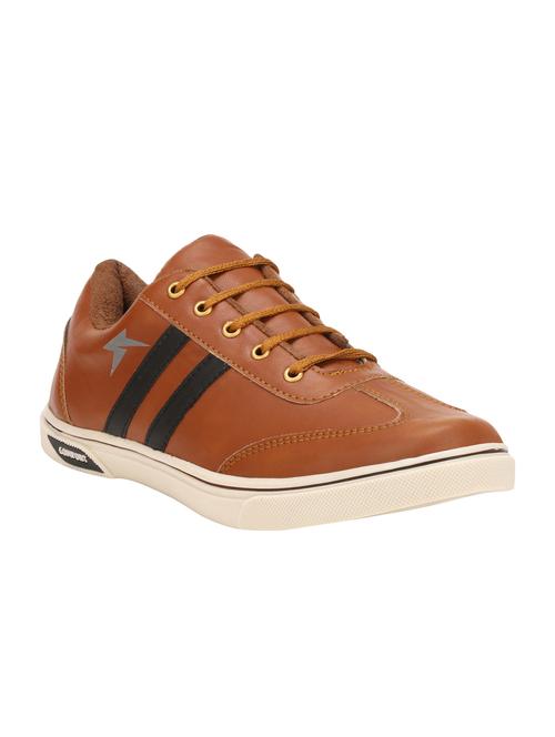 tan leatherette sneakers - 16240797 - Very Small Image - 1