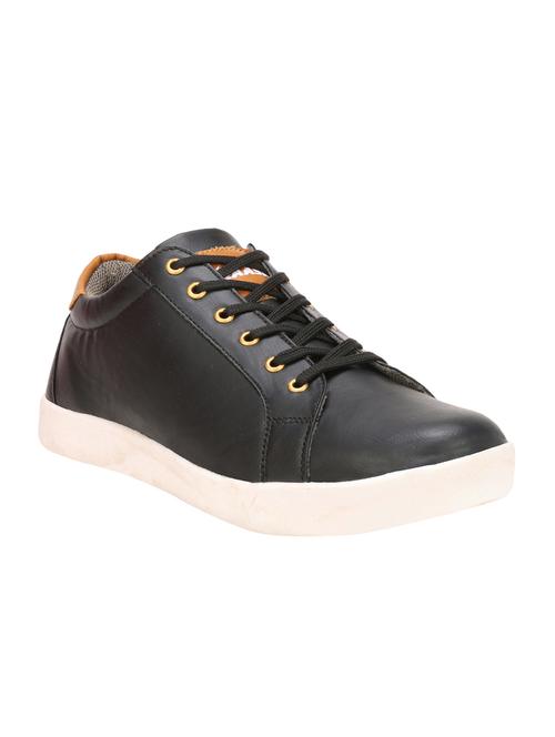 black leatherette sneakers - 16240798 - Very Small Image - 1