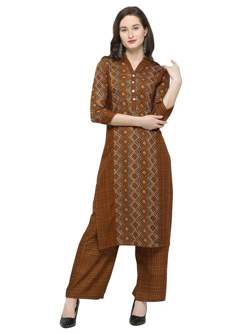 geometrical kurta palazzo set - 16241377 - Very Small Image - 1