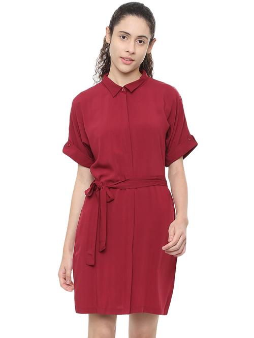 tie-knot turn up shirt dress - 16242962 - Very Small Image - 1