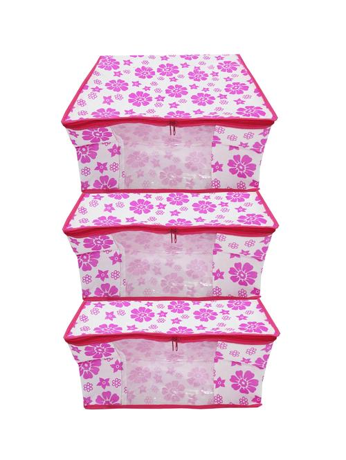 set of 3 pink polyester utility bag - 16243946 - Very Small Image - 1