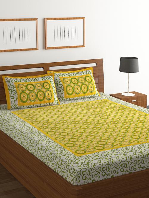 cotton double bedsheet with 2 pillow covers - 16244168 - Very Small Image - 1