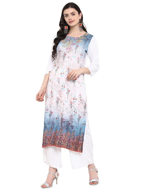 digital printed straight kurta - 16244809 - Very Small Image - 1