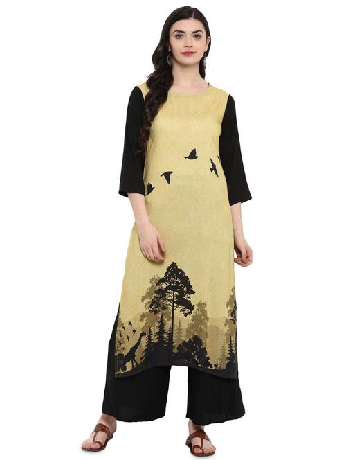 digital printed straight kurta - 16244815 - Very Small Image - 1