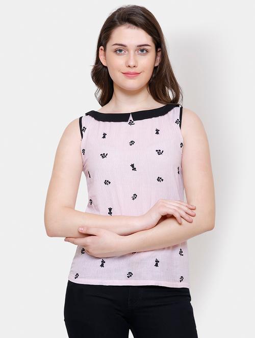 embroidered sleeveless top - 16245225 - Very Small Image - 1