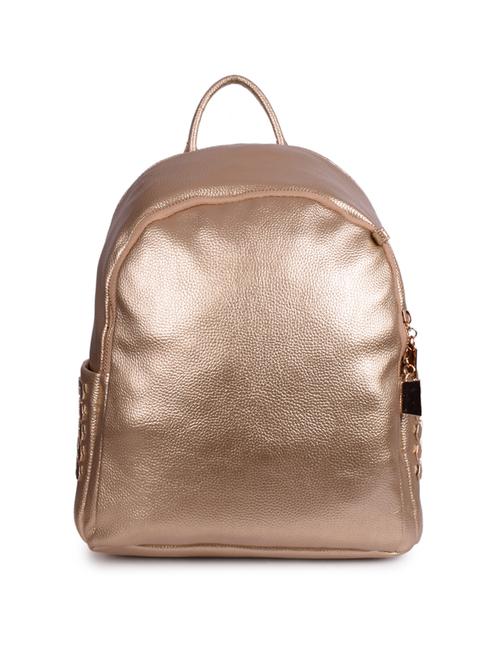 gold leatherette (pu) regular backpack - 16245442 - Very Small Image - 1
