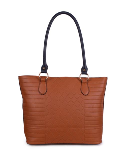 tan leatherette (pu) handbag - 16245460 - Very Small Image - 1