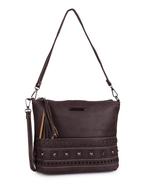 grey leatherette (pu) sling bag - 16245476 - Very Small Image - 1