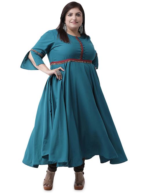 solid flared kurta - 16247156 - Very Small Image - 1