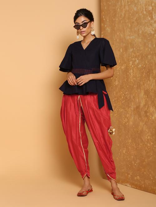lace border dhoti salwar - 16248947 - Very Small Image - 1