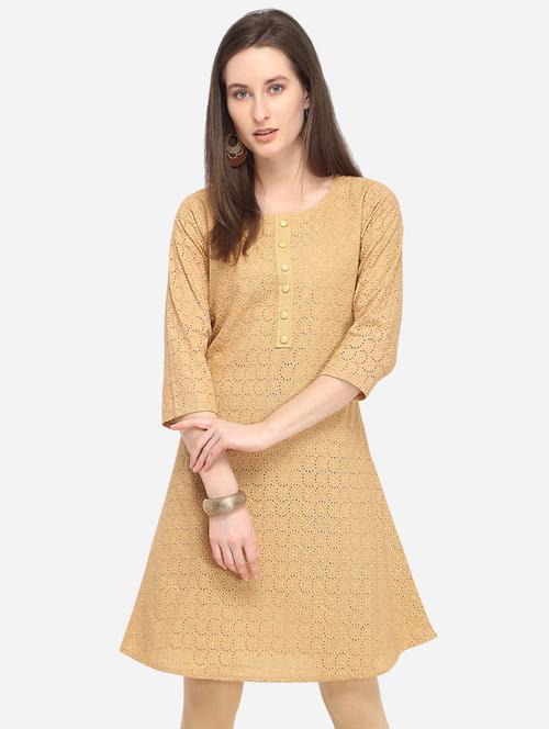 solid a-line kurta - 16249072 - Very Small Image - 1