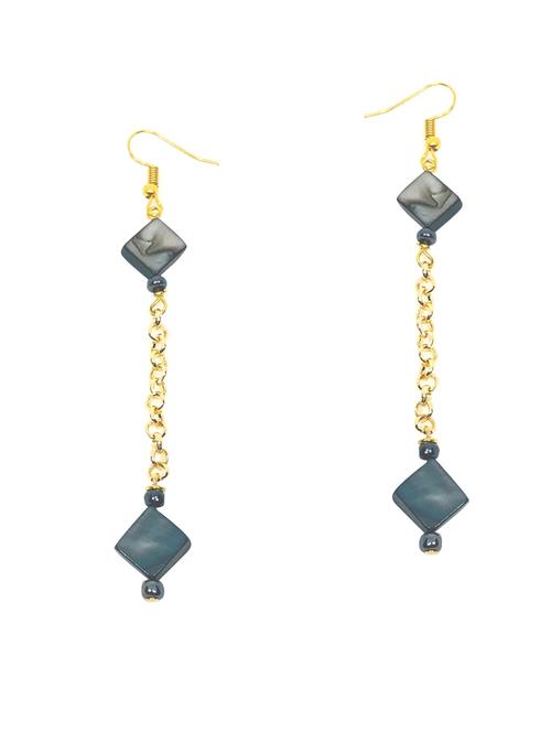 grey metal drop earring - 16249422 - Very Small Image - 1
