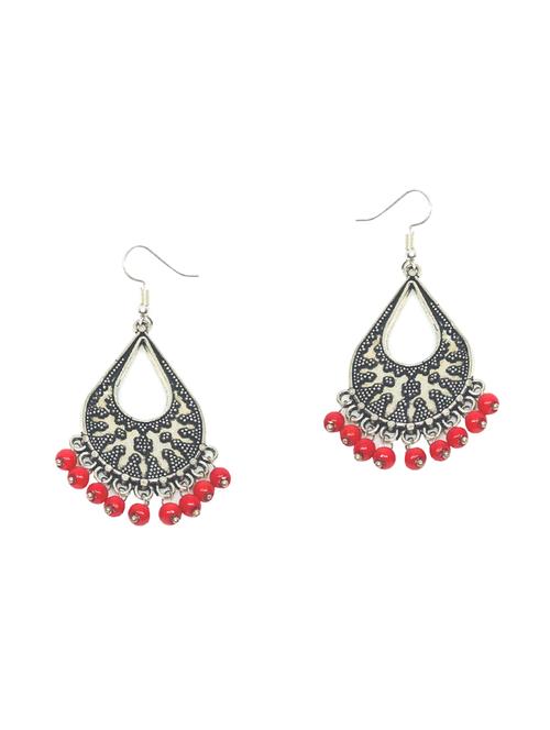 red metal drop earring - 16249432 - Very Small Image - 1