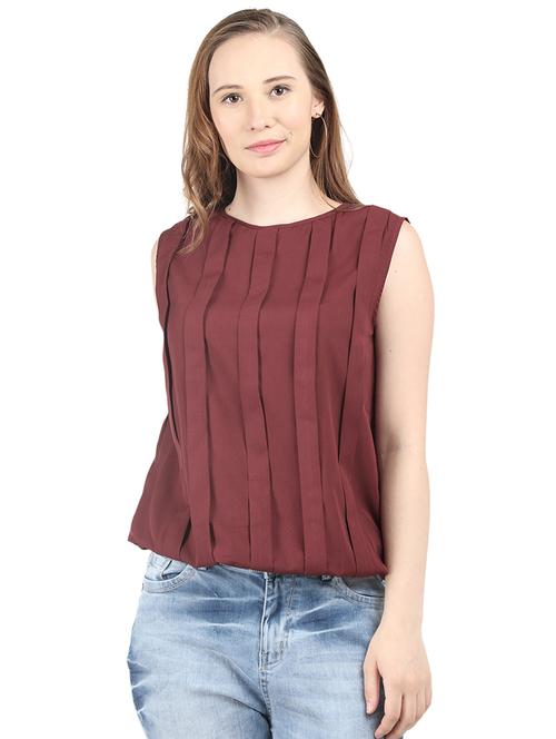 criss cross detail pleated top - 16250168 - Very Small Image - 1