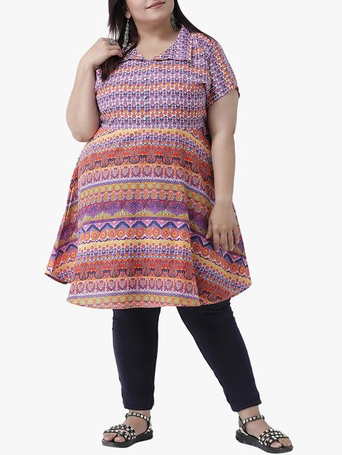 ditsy floral printed a-line kurta - 16250241 - Very Small Image - 1