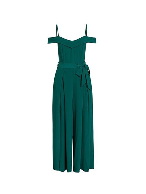 tie front full leg jumpsuit - 16250756 - Very Small Image - 1