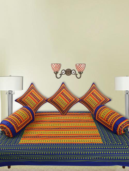 cotton printed diwan set(pack of 6) - 16251251 - Very Small Image - 1