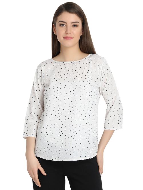 round neck star print top - 16251294 - Very Small Image - 1