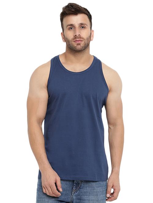new blue cotton vest - 16252330 - Very Small Image - 1