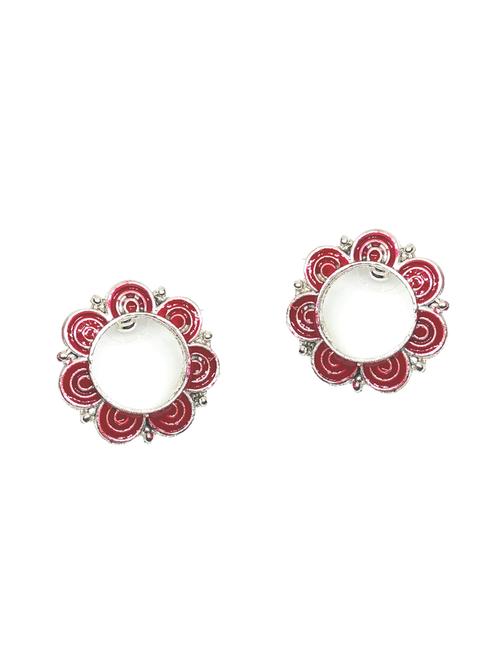 red metal studs earring - 16252335 - Very Small Image - 1