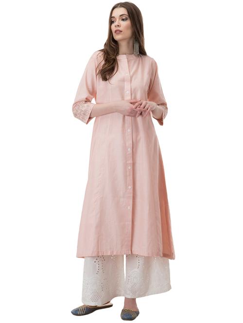 foil printed straight kurta - 16252395 - Very Small Image - 1